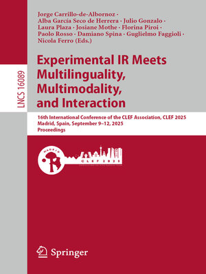 cover image of Experimental IR Meets Multilinguality, Multimodality, and Interaction
